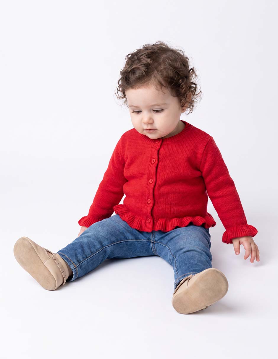 Suéter acanalado para bebé niña
