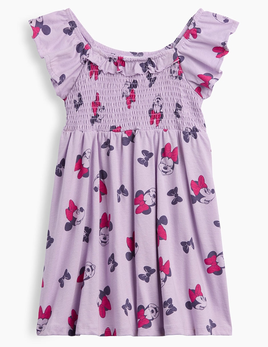 Vestido manga cap para niña