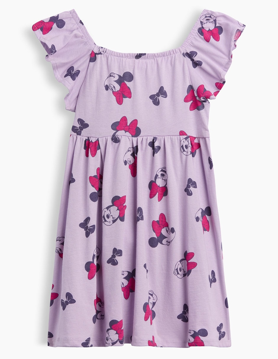 Vestido manga cap para niña
