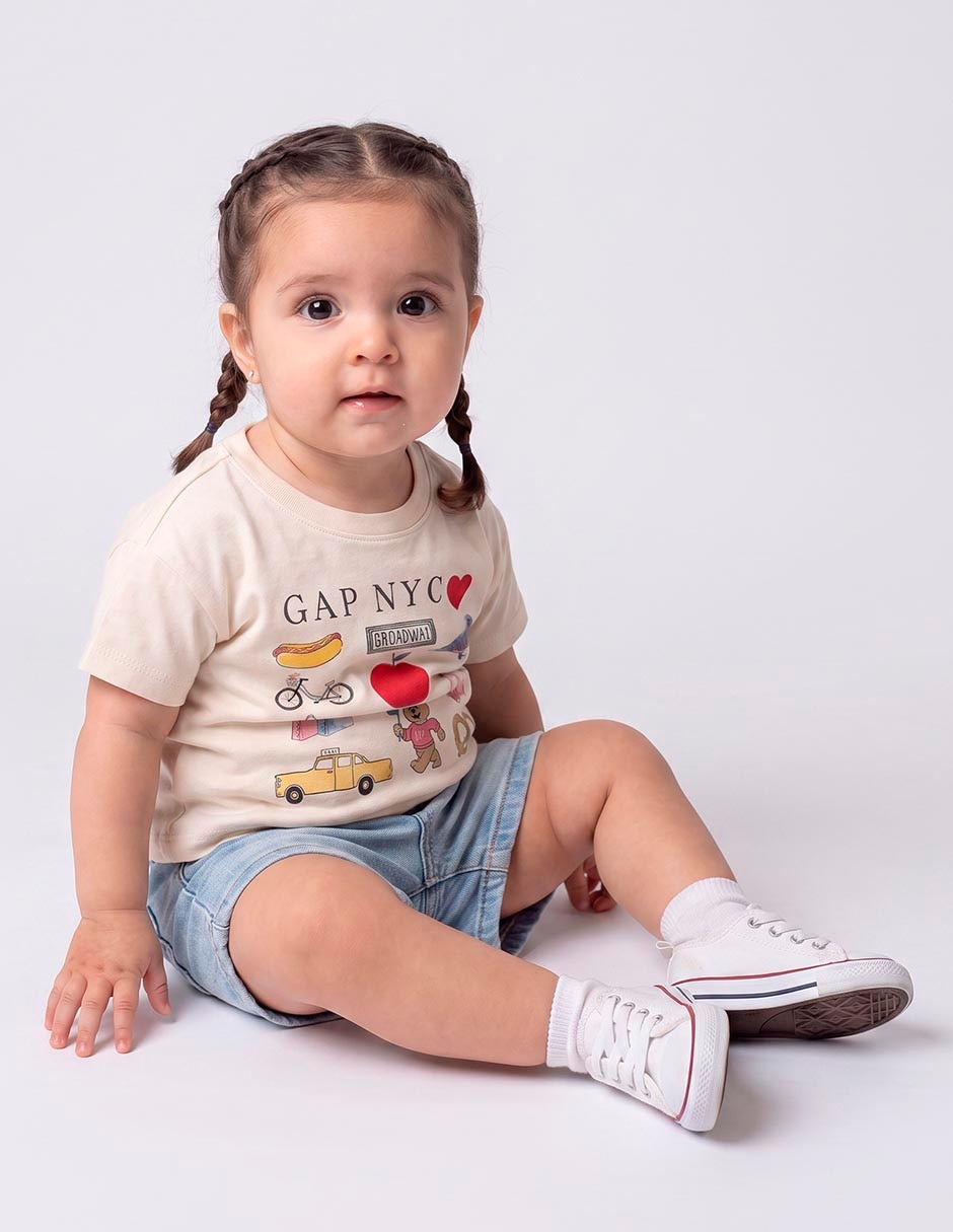 Playera manga corta para niña