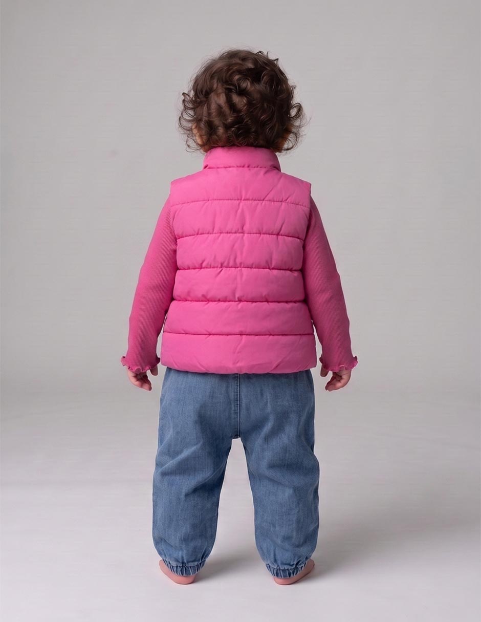 Chaleco capitonado para bebé niña 5
