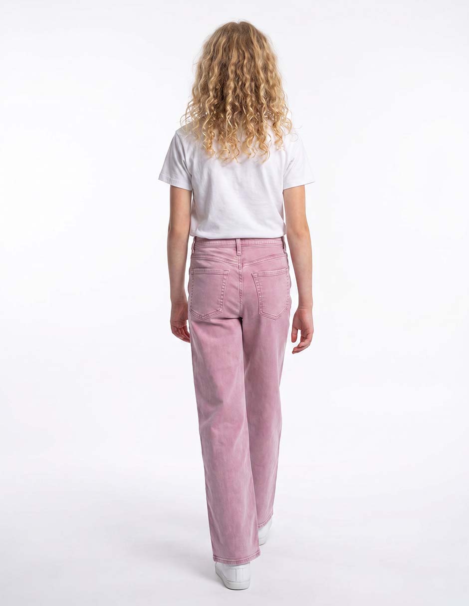 Jeans Wide leg lavado desgastado para niña 2