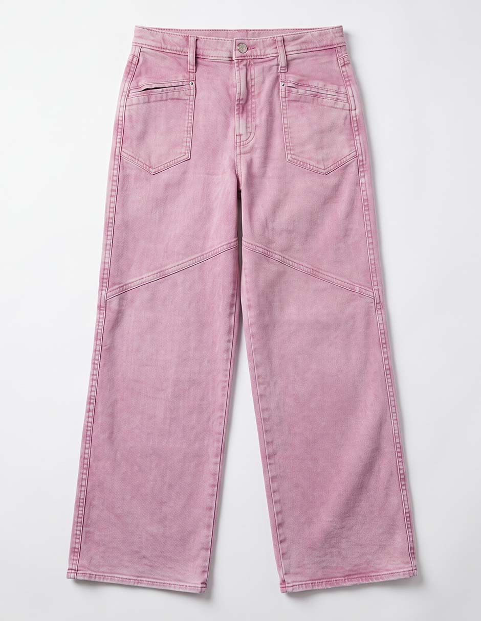 Jeans Wide leg lavado desgastado para niña 3