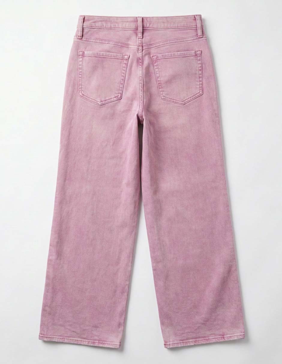 Jeans Wide leg lavado desgastado para niña 4