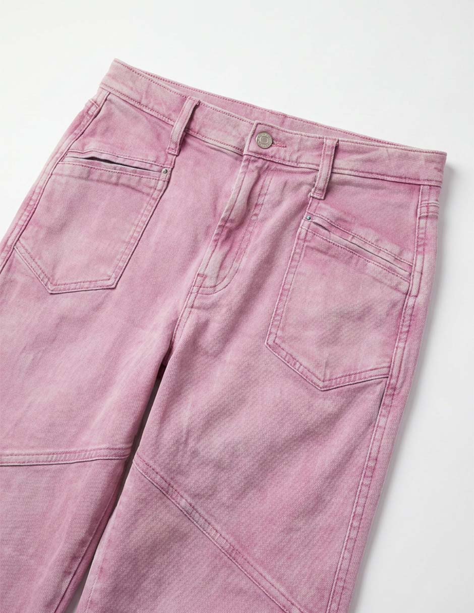 Jeans Wide leg lavado desgastado para niña 6