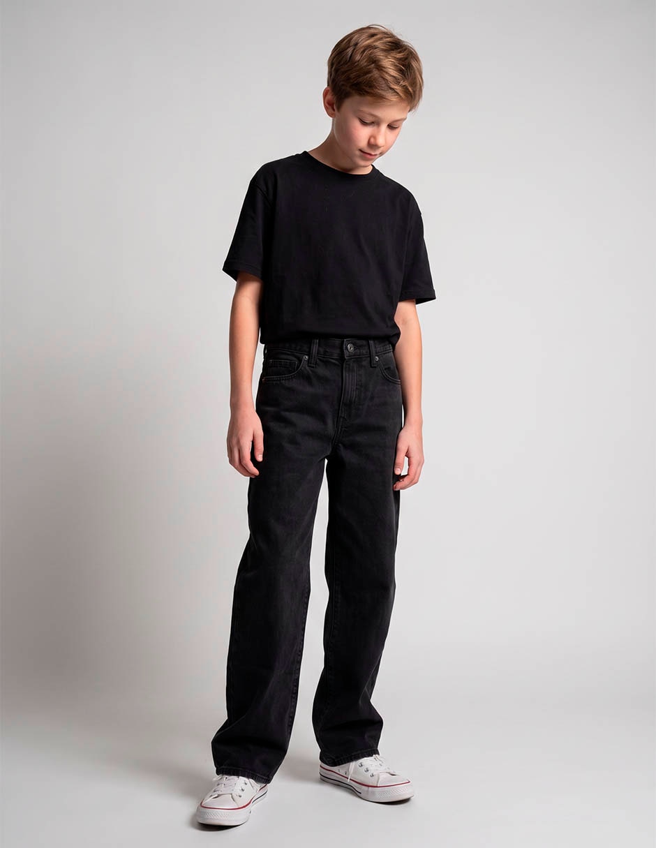 Jeans regular lavado obscuro para niño