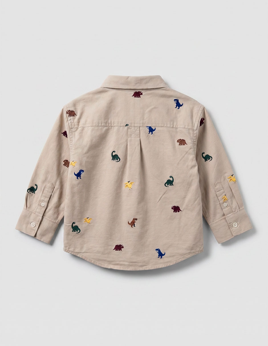 Camisa casual de algodón manga larga para niño 3