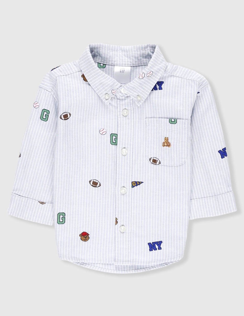 Camisa casual manga larga para niño