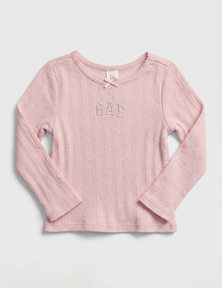 Playera manga larga para niña