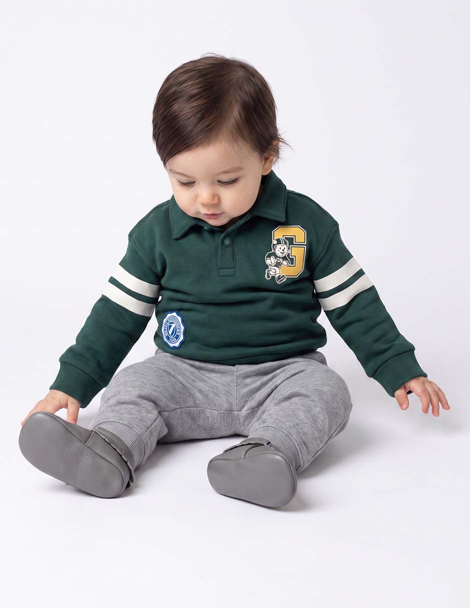 Playera tipo polo de algodón para niño Playera tipo polo de algodón para niño