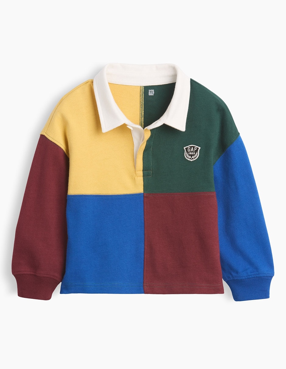 Playera tipo polo de algodón para niño