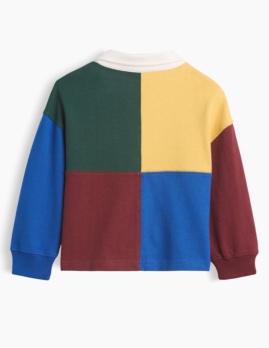 Playera tipo polo de algodón para niño
