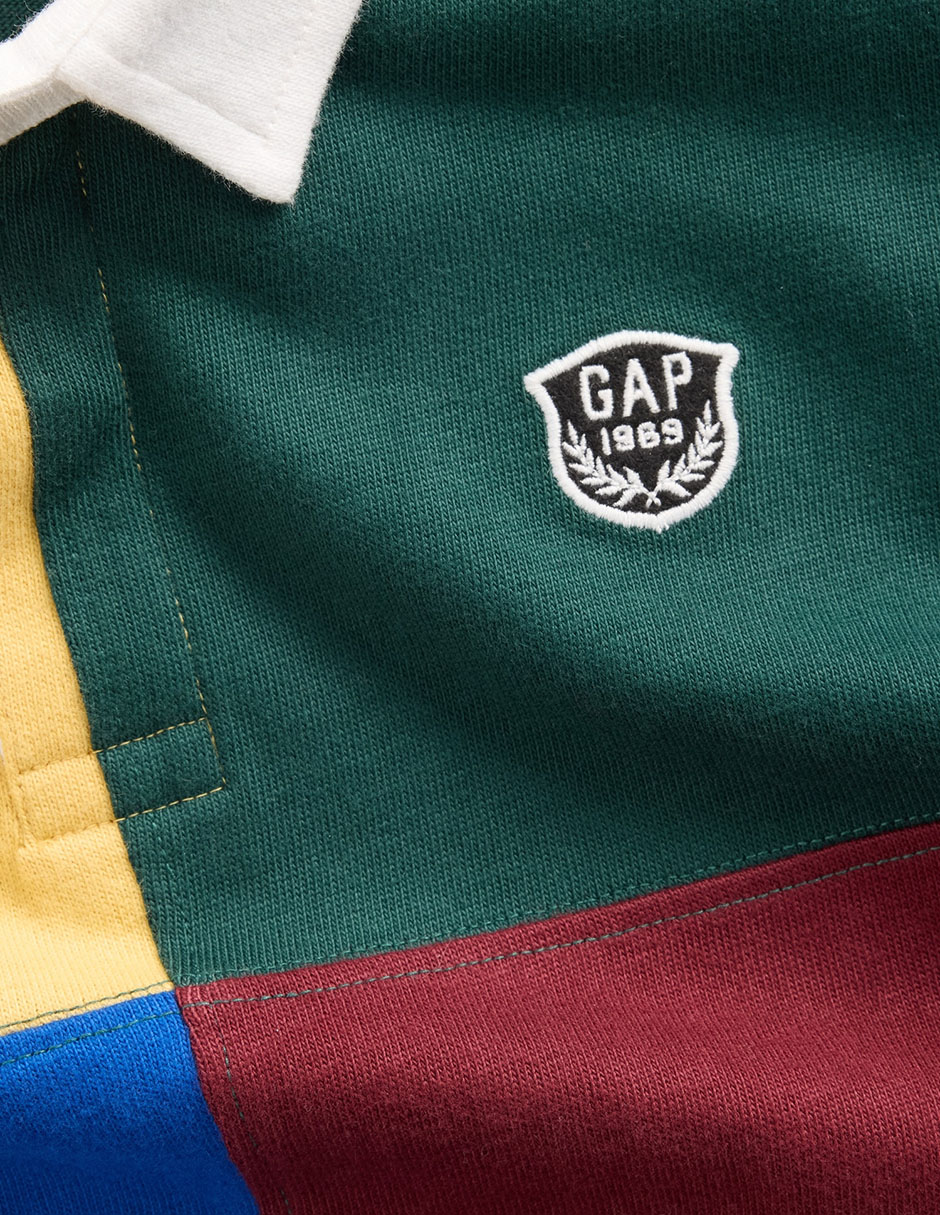Playera tipo polo de algodón para niño
