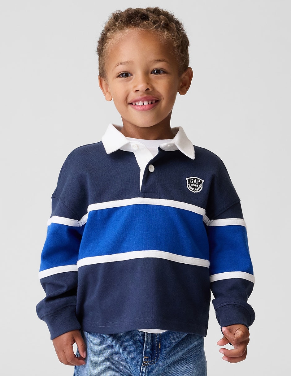 Playera tipo polo de algodón para niño Playera tipo polo de algodón para niño