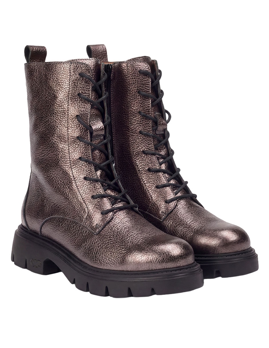Bota arriba del tobillo de piel para mujer 2