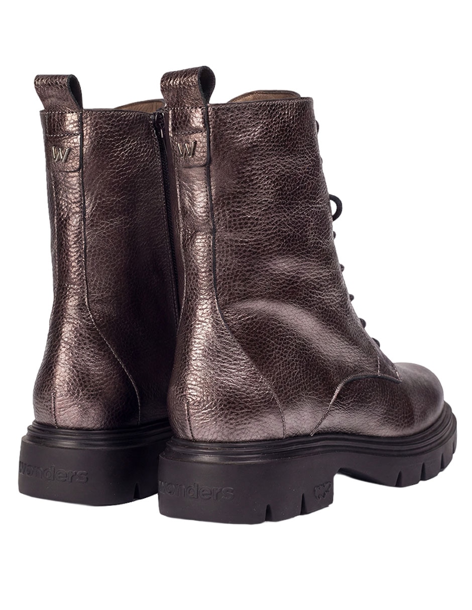 Bota arriba del tobillo de piel para mujer 3