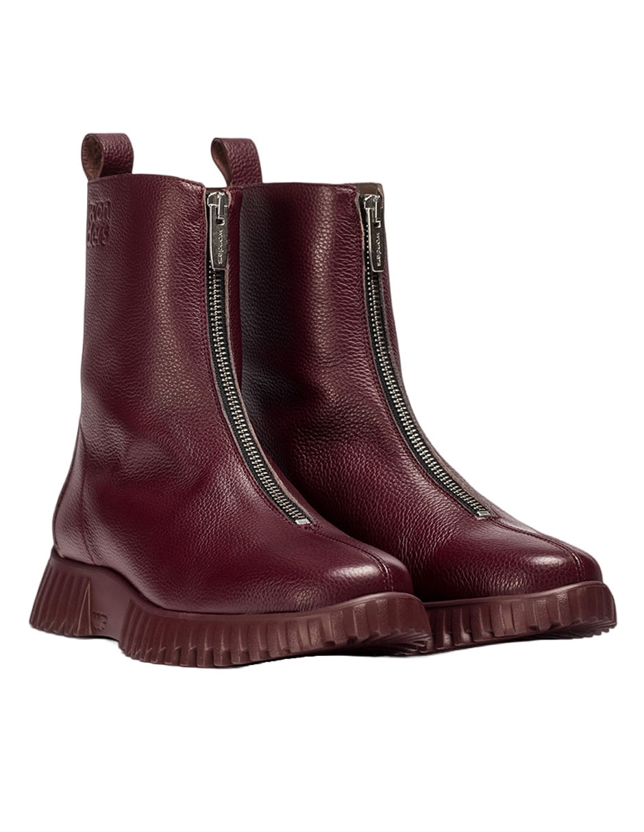 Bota arriba del tobillo de piel para mujer 2