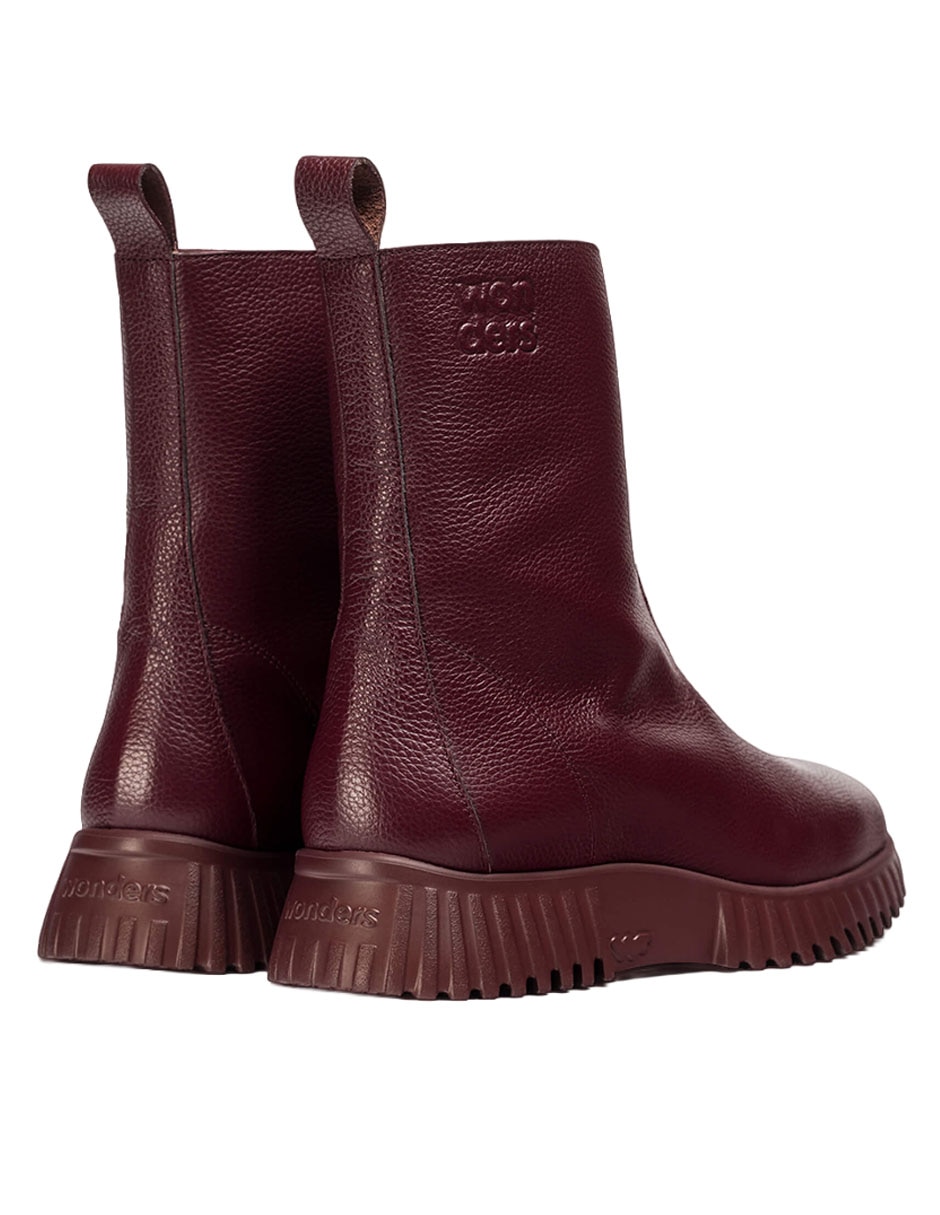 Bota arriba del tobillo de piel para mujer 3