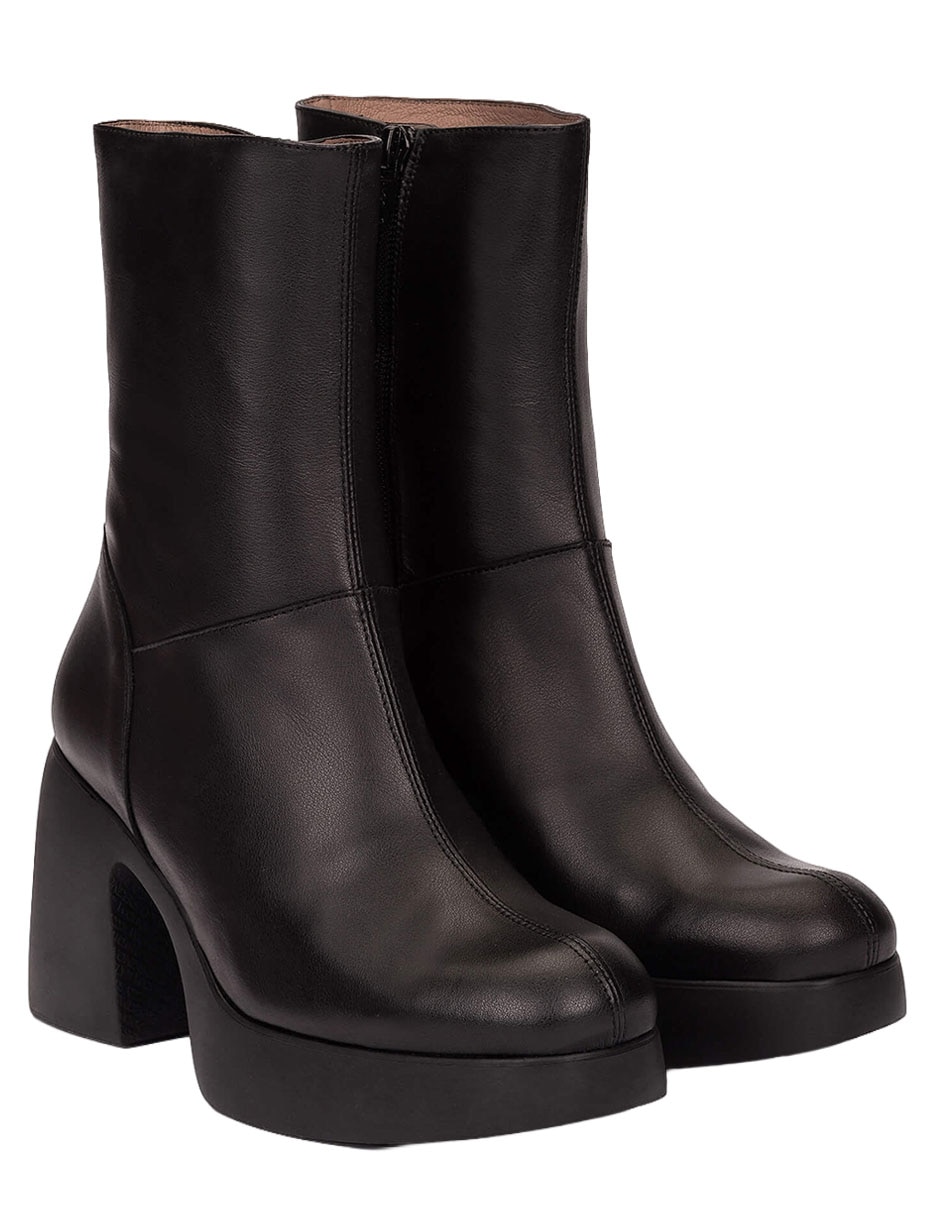 Bota arriba del tobillo de piel para mujer 2