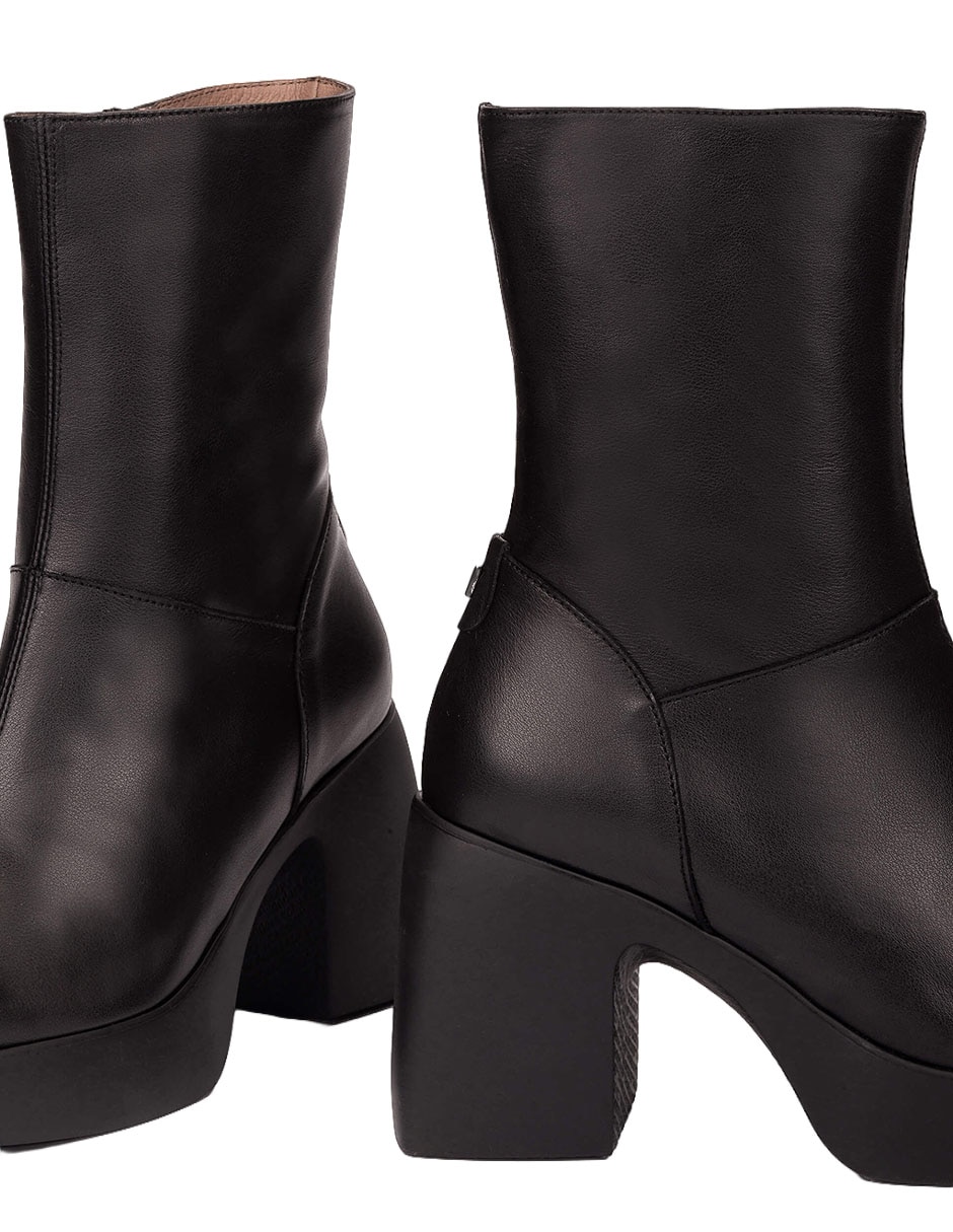 Bota arriba del tobillo de piel para mujer 4