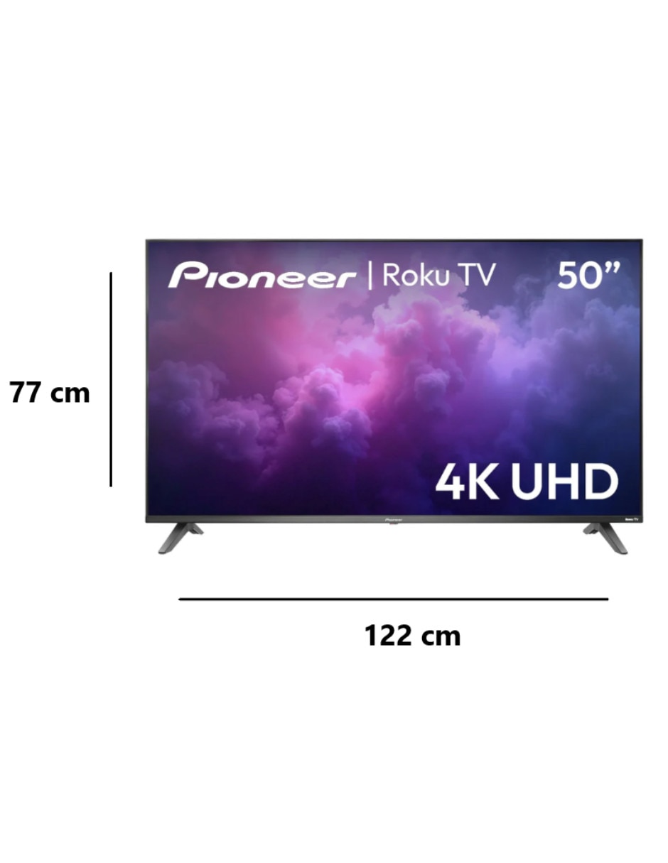 Pantalla smart tv abs led de 4k/uhd pn50r85126u con roku tv