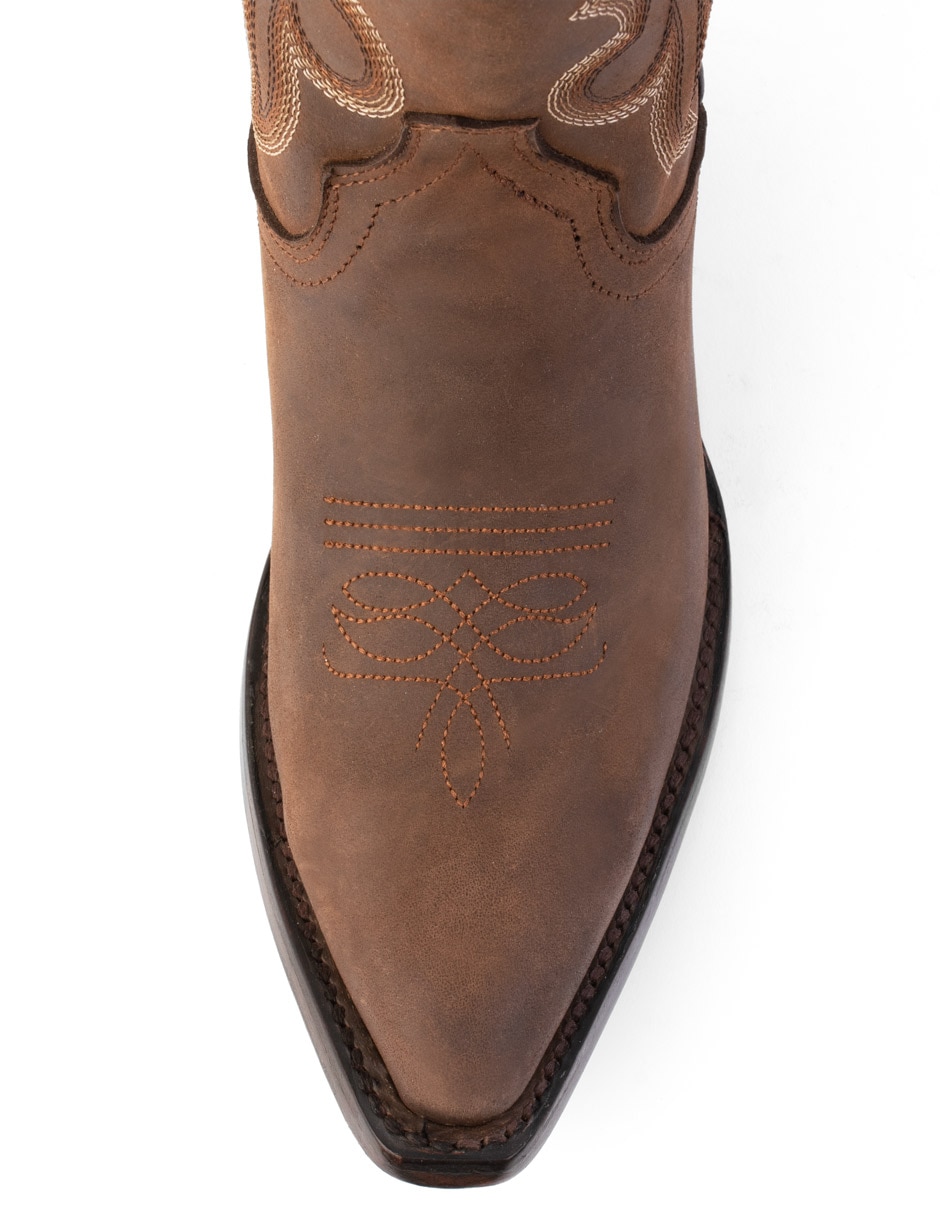 Bota cowboy abajo de la rodilla de piel para mujer 2