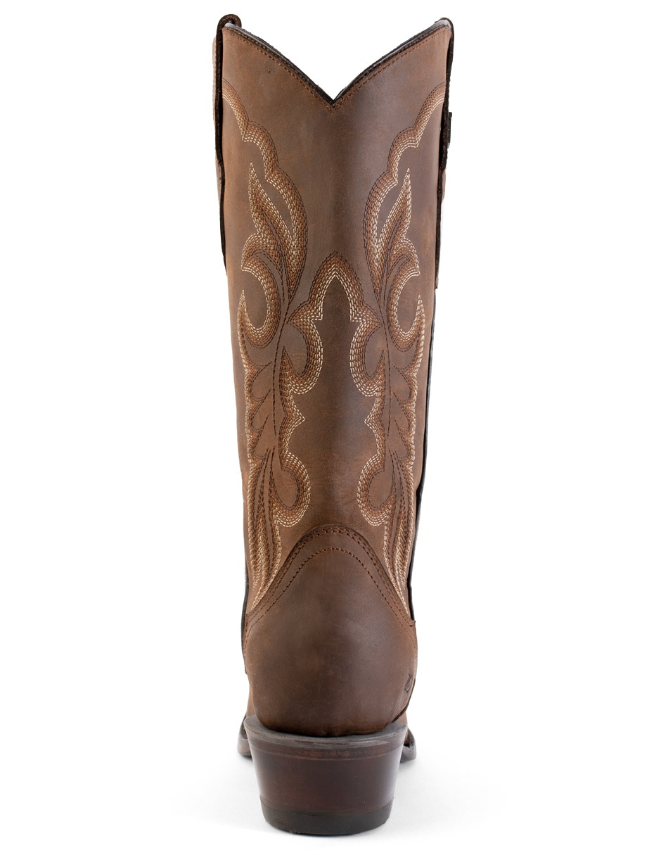 Bota cowboy abajo de la rodilla de piel para mujer 6