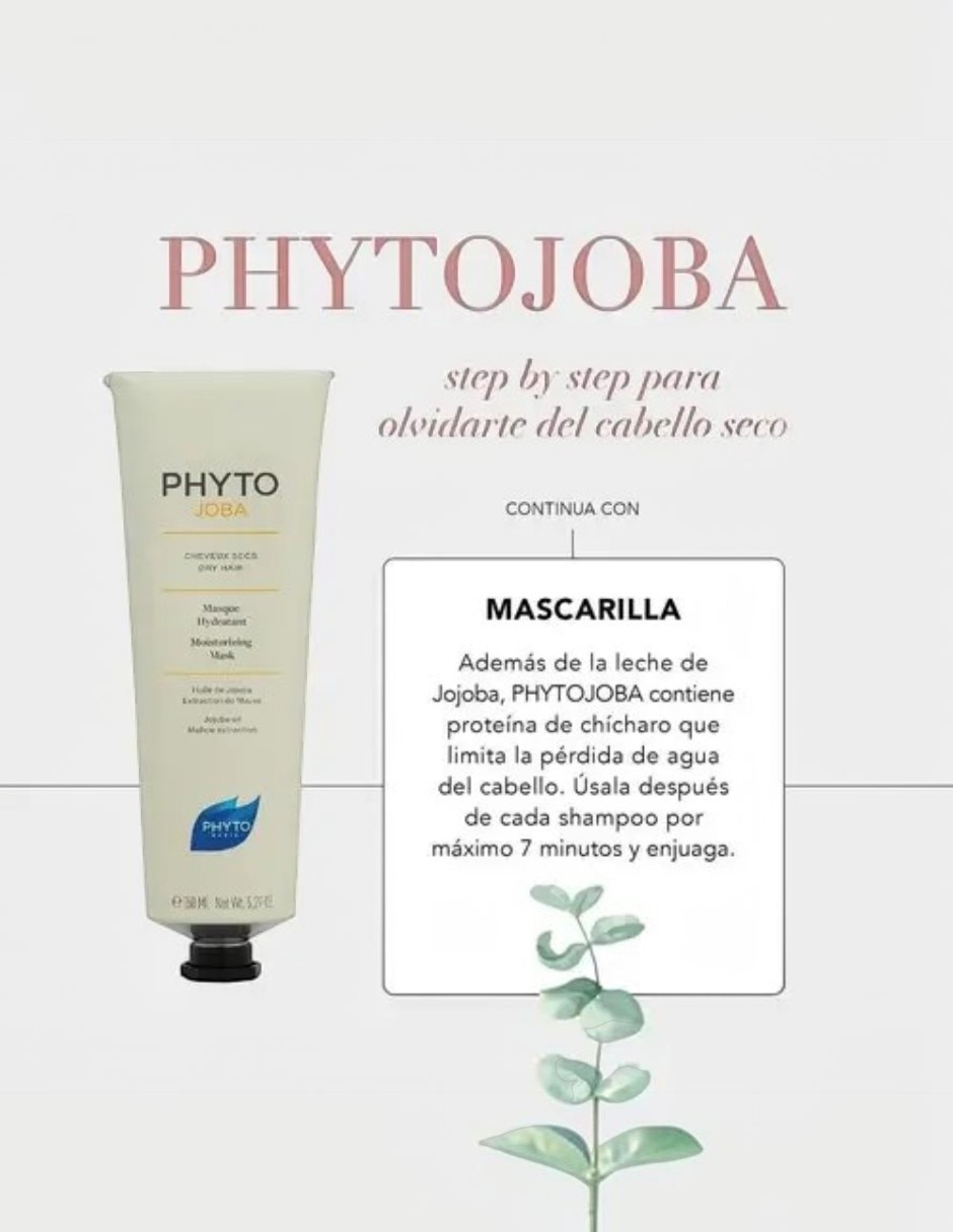 Mascarilla para cabello Phyto Joba Mask para hidratar