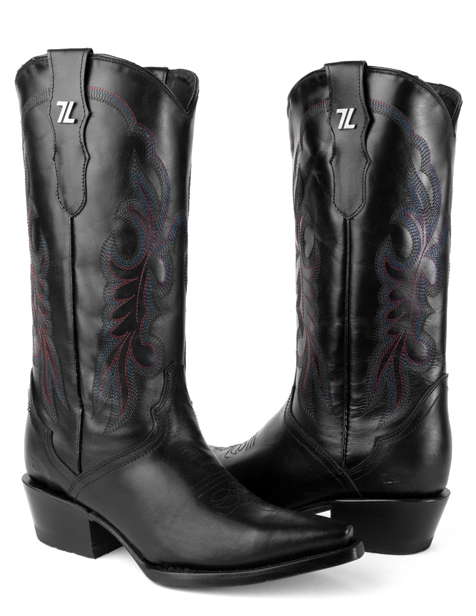 Bota cowboy abajo de la rodilla Siete Leguas de piel para mujer