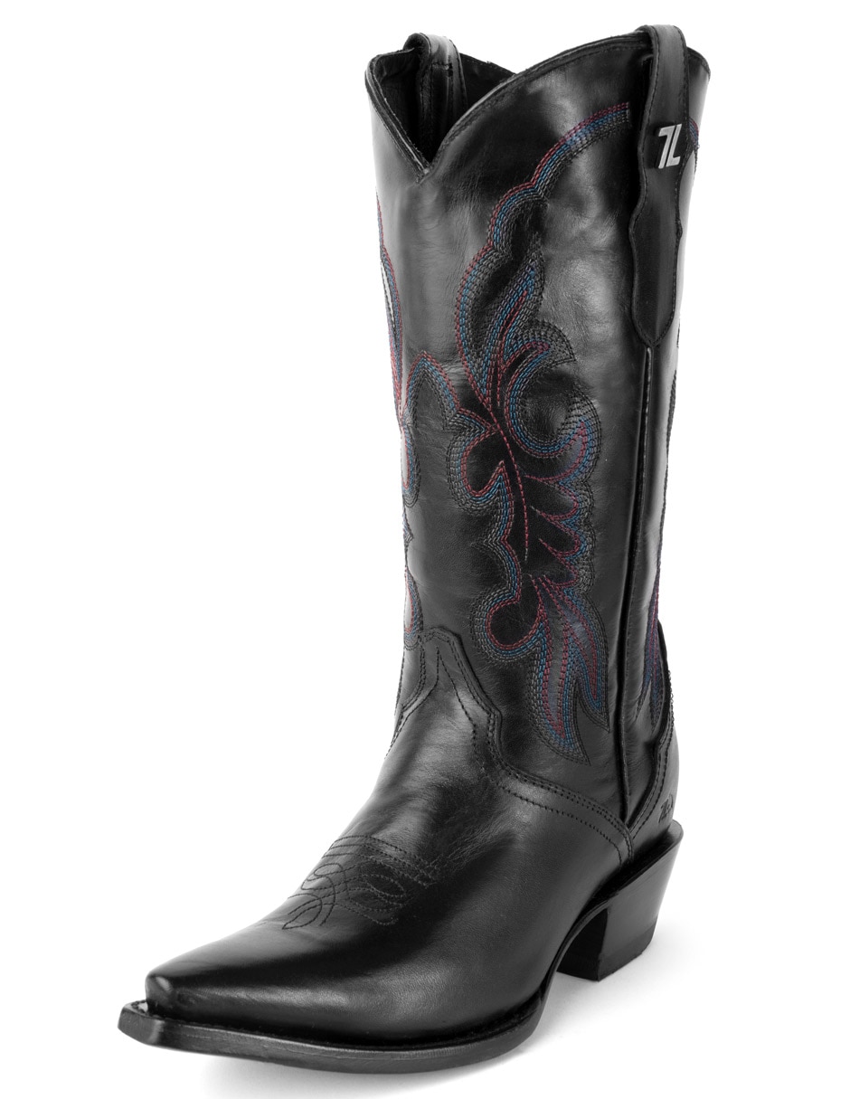 Bota cowboy abajo de la rodilla Siete Leguas de piel para mujer