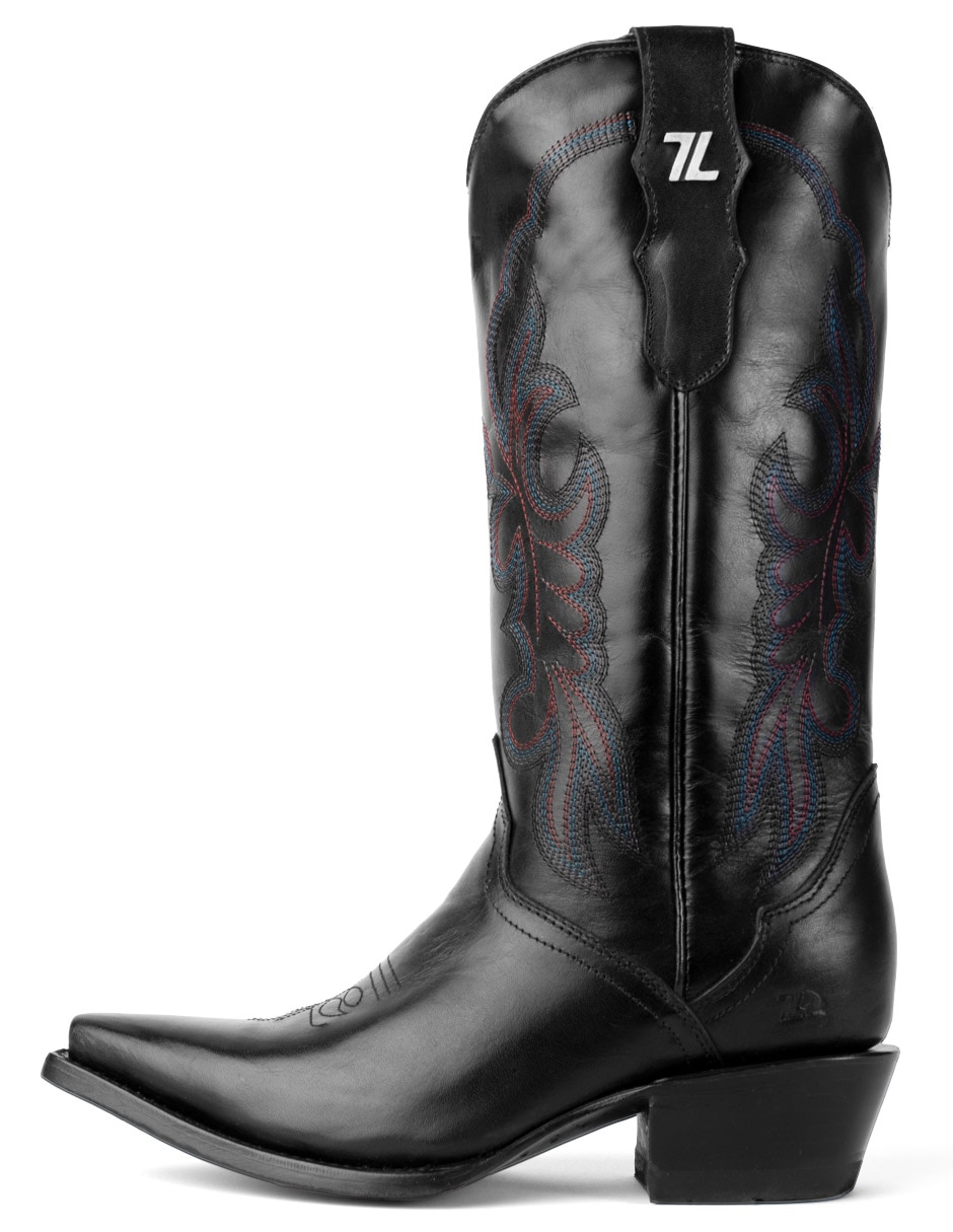 Bota cowboy abajo de la rodilla Siete Leguas de piel para mujer