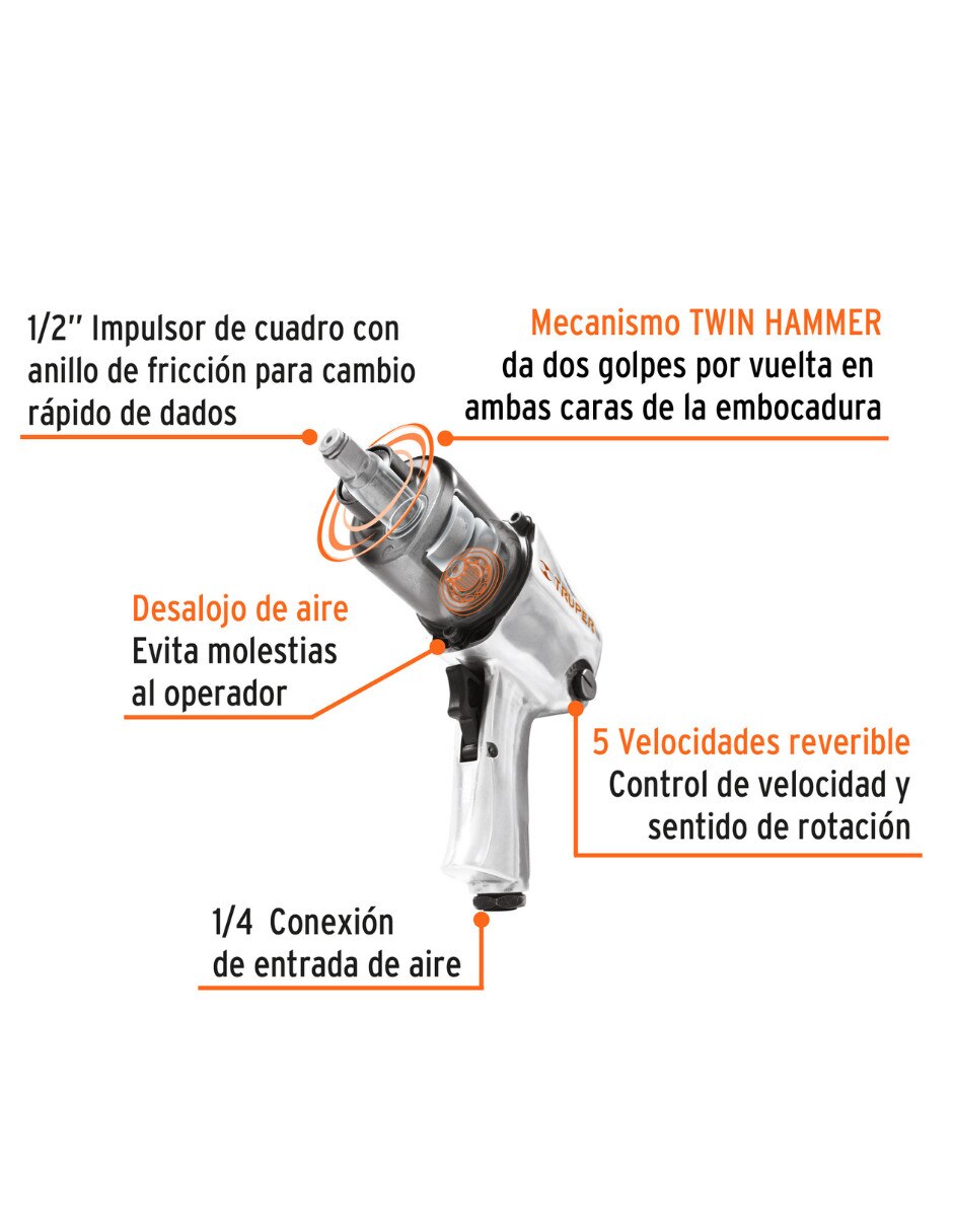 Pistola neumática Truper