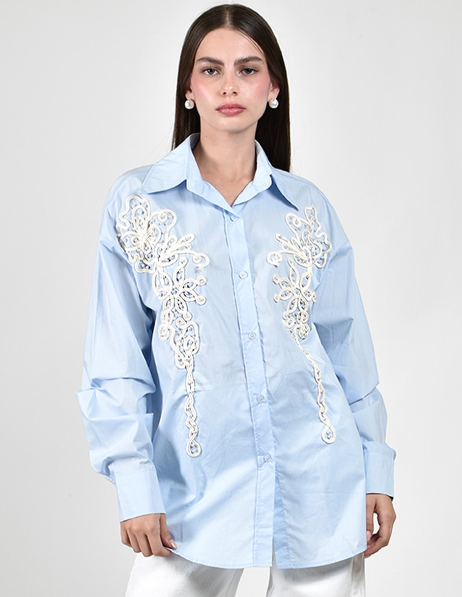 Blusa manga larga para mujer
