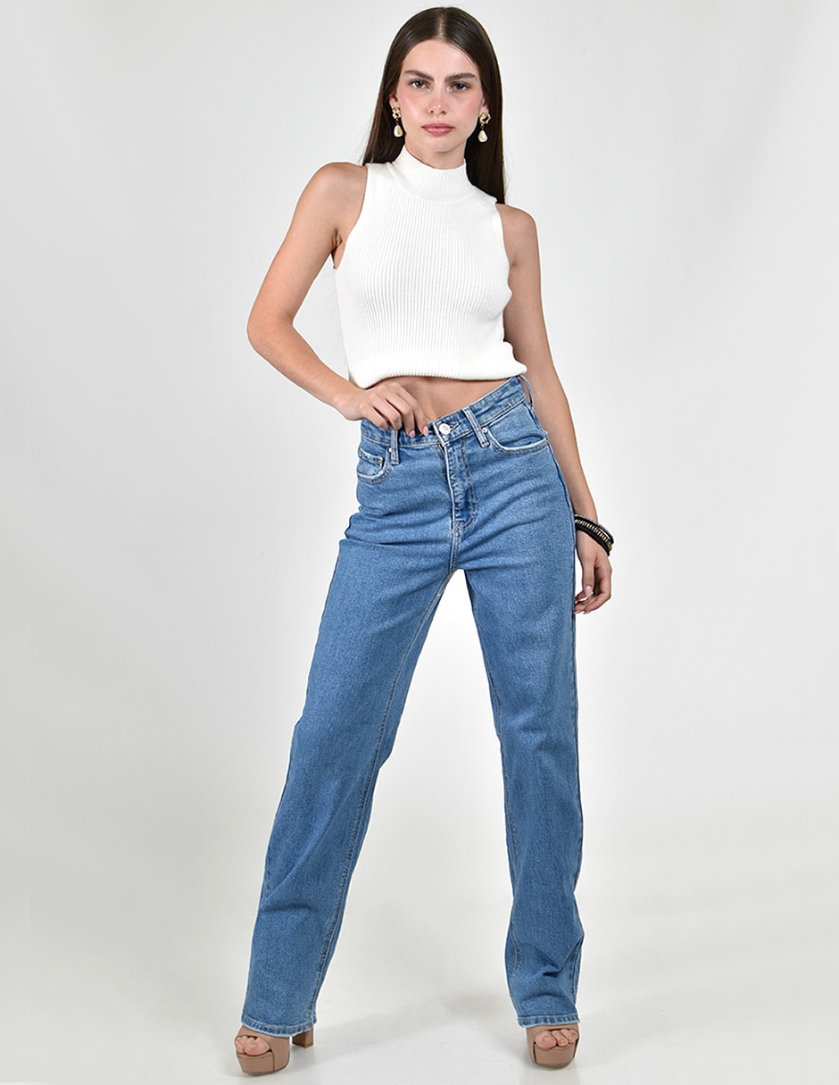 Jeans wide leg para mujer 4