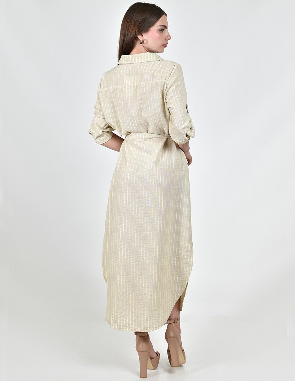 Vestido camisero midi Casual para mujer 5
