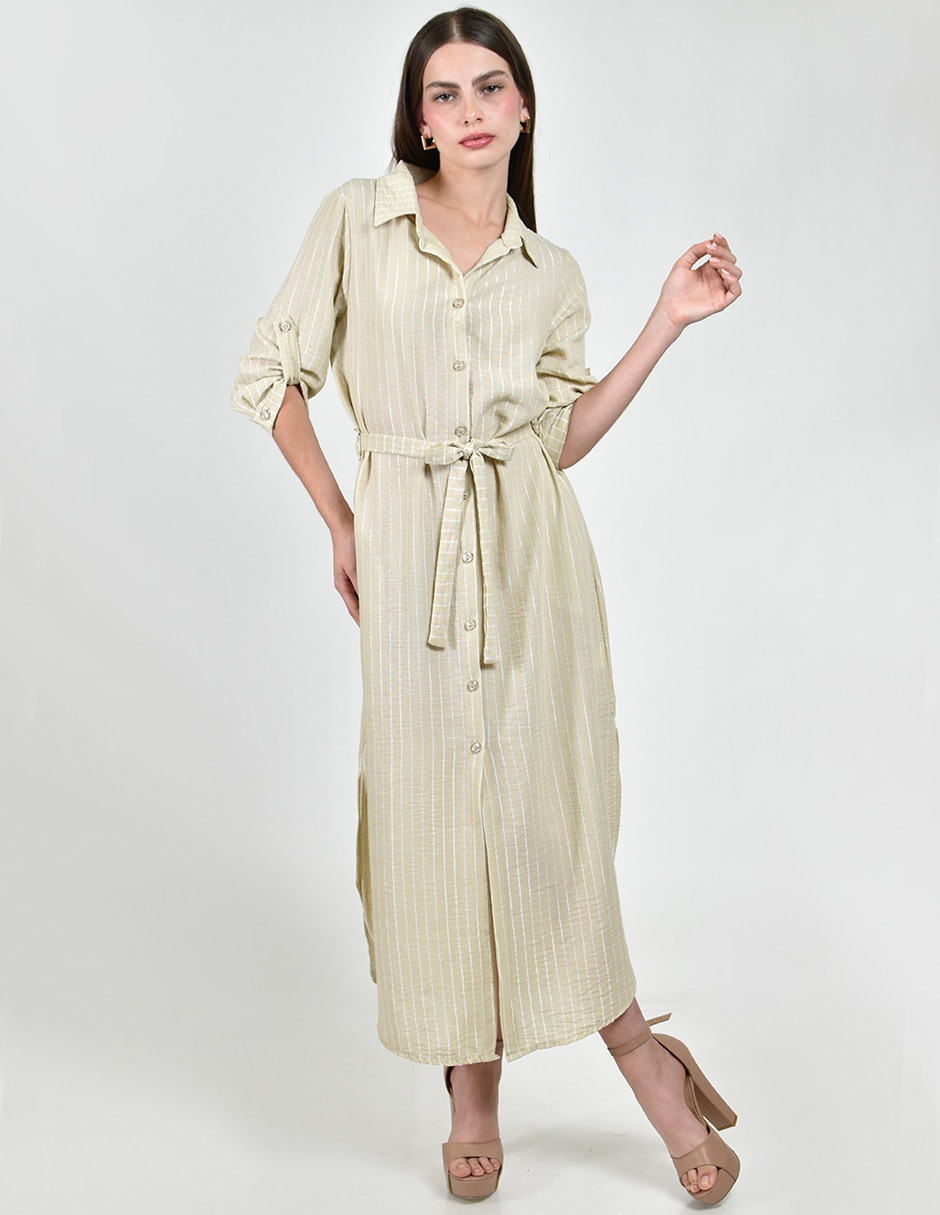 Vestido camisero midi Casual para mujer