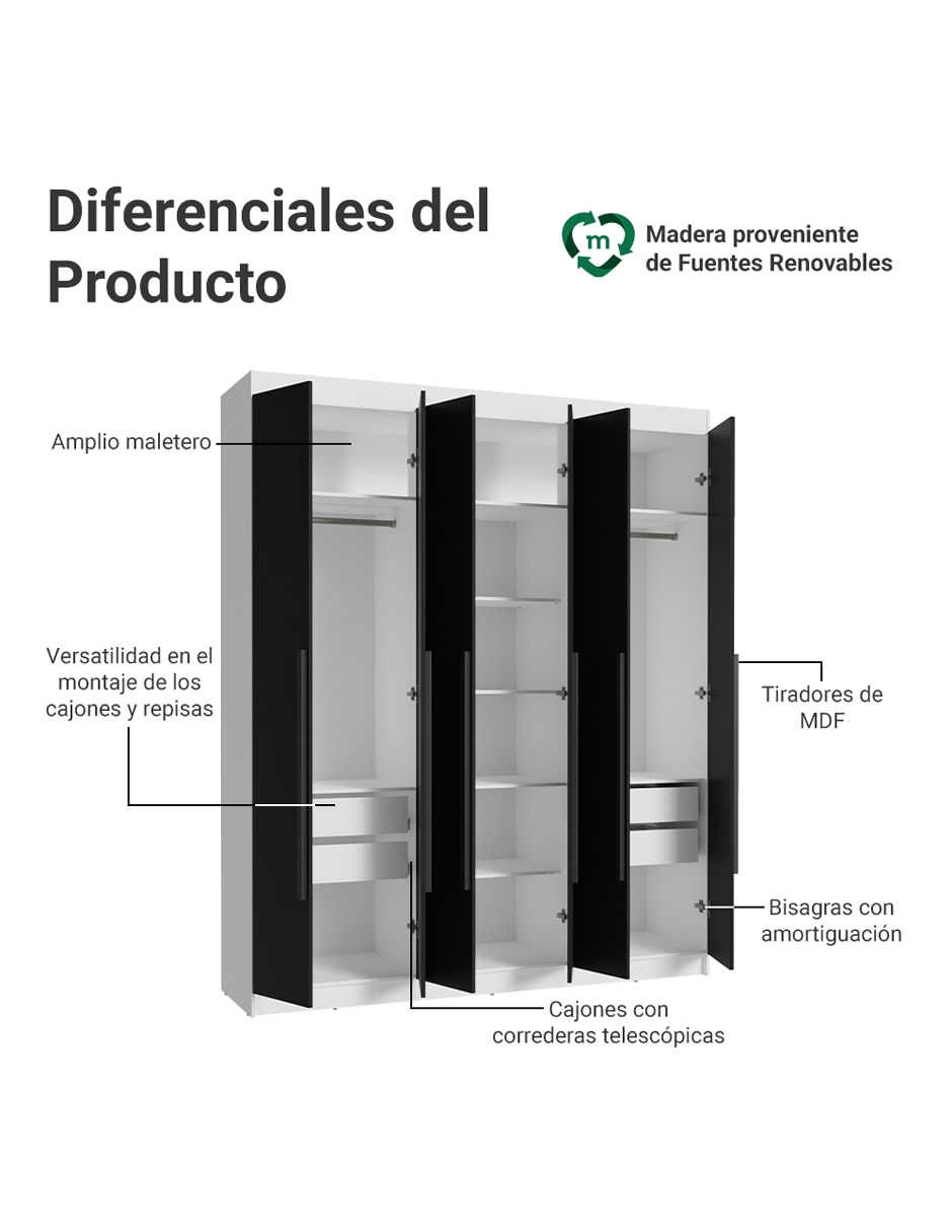 Ropero armable Venus de MDP 2