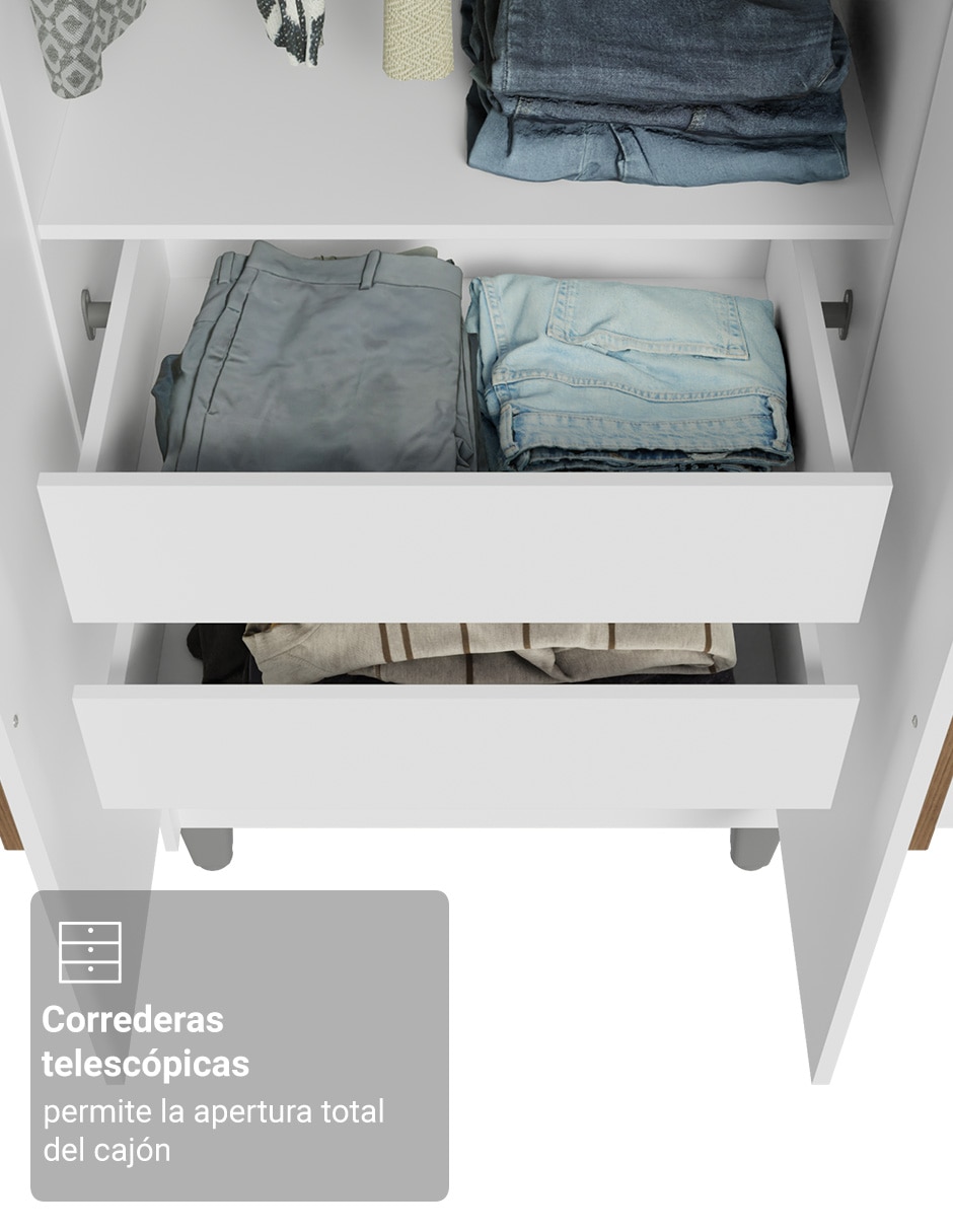 Ropero armable Madesa Venus 1106J54GL2CP de MDP