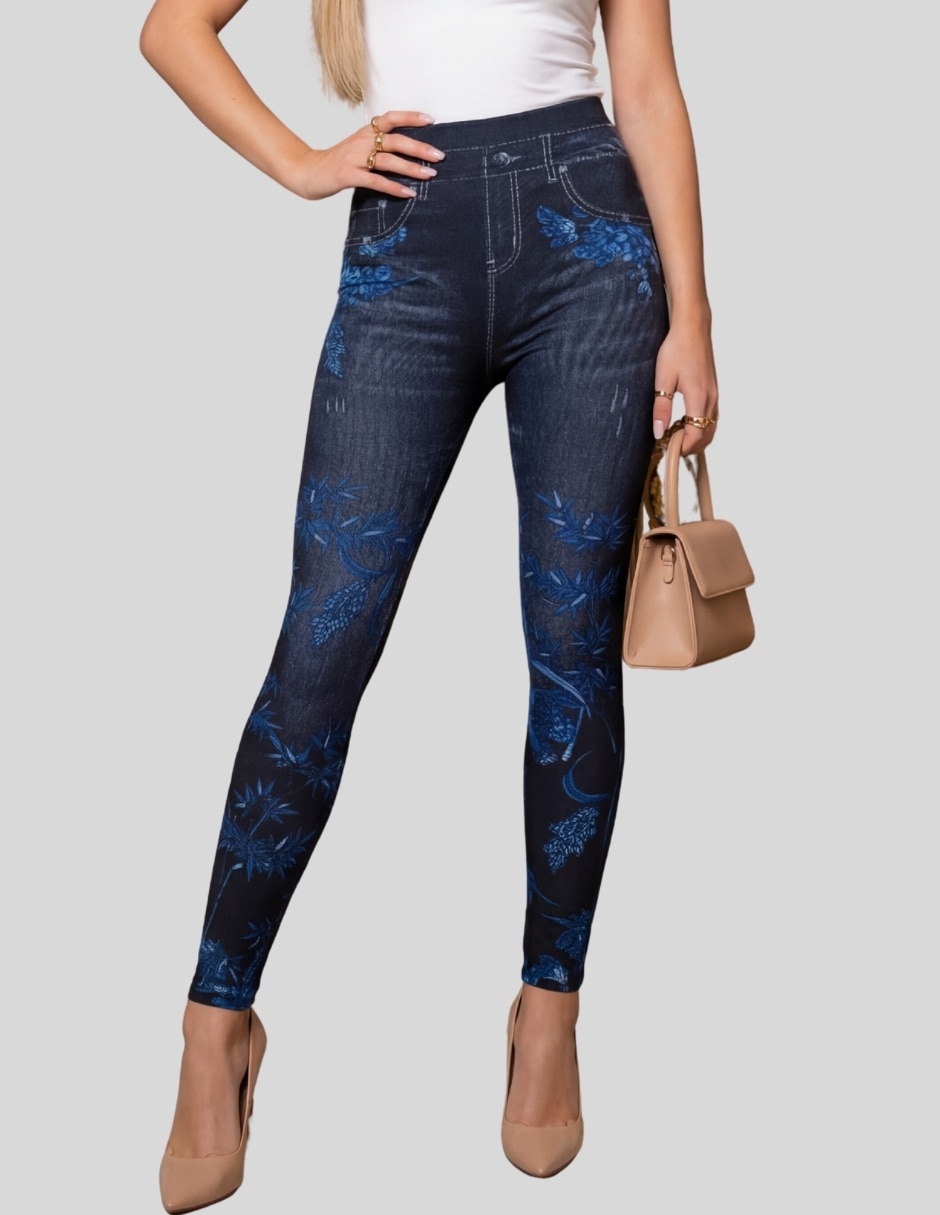 Legging a la cintura alta con elástico para mujer Legging a la cintura alta con elástico para mujer