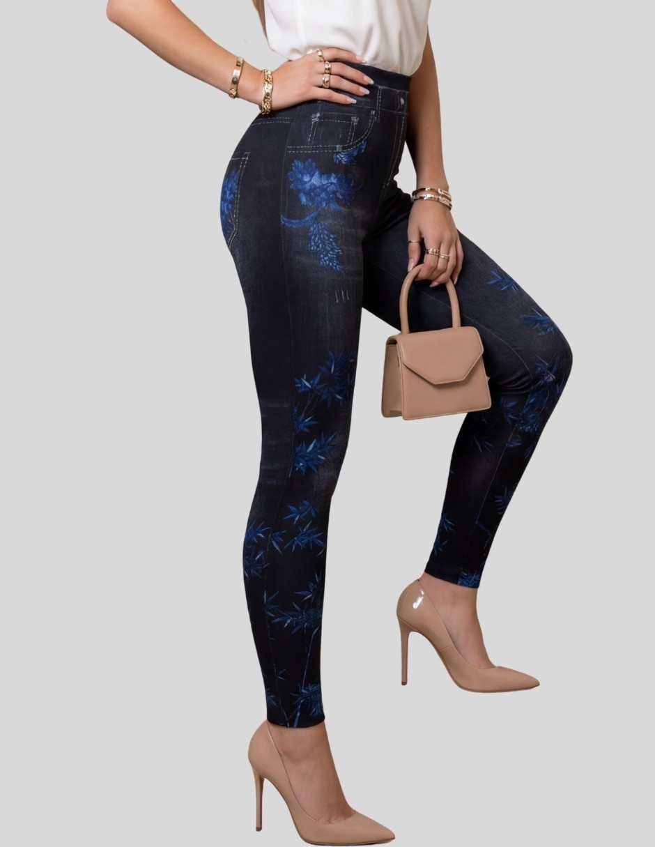Legging a la cintura alta con elástico para mujer 5