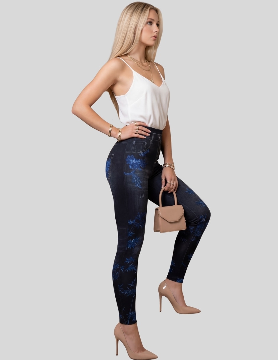 Legging a la cintura alta con elástico para mujer 7