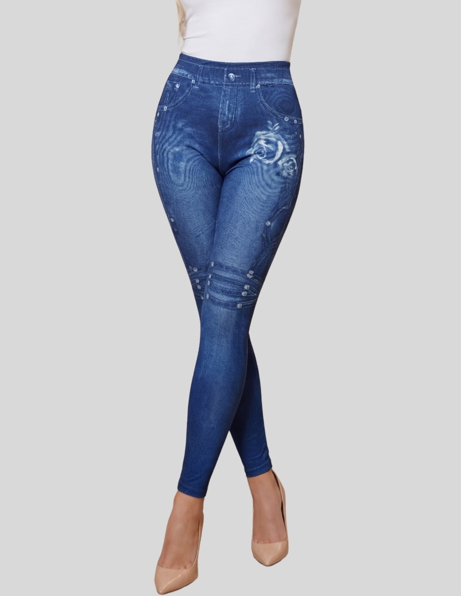 Legging a la cintura alta con elástico para mujer Legging a la cintura alta con elástico para mujer