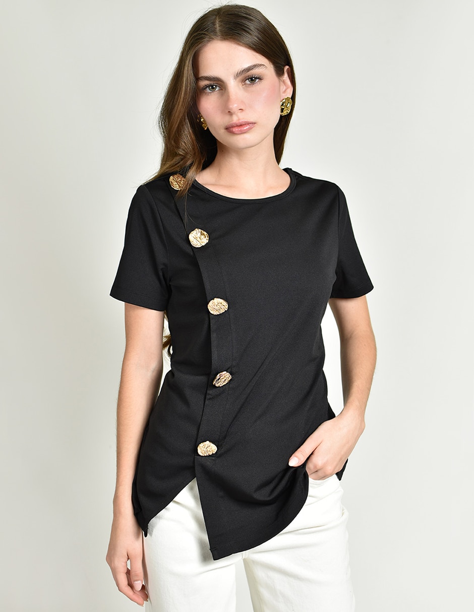 Blusa manga corta para mujer