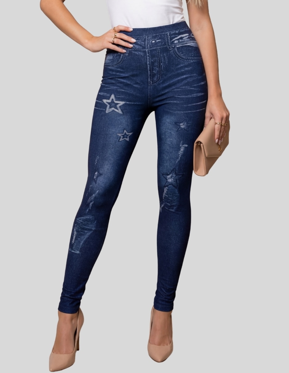 Legging a la cintura alta con elástico para mujer Legging a la cintura alta con elástico para mujer