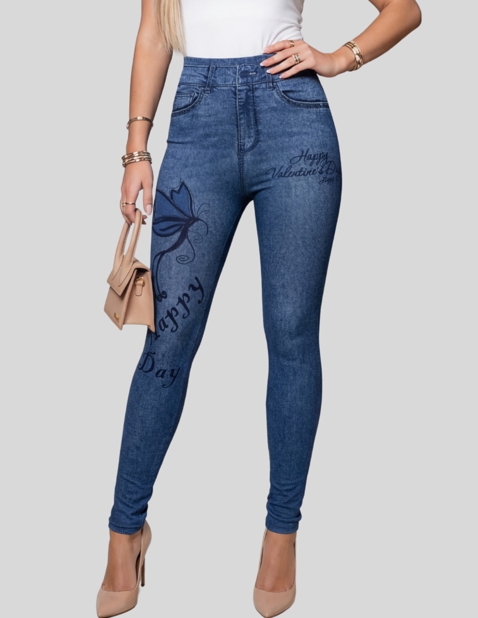 Legging a la cintura alta con elástico para mujer Legging a la cintura alta con elástico para mujer