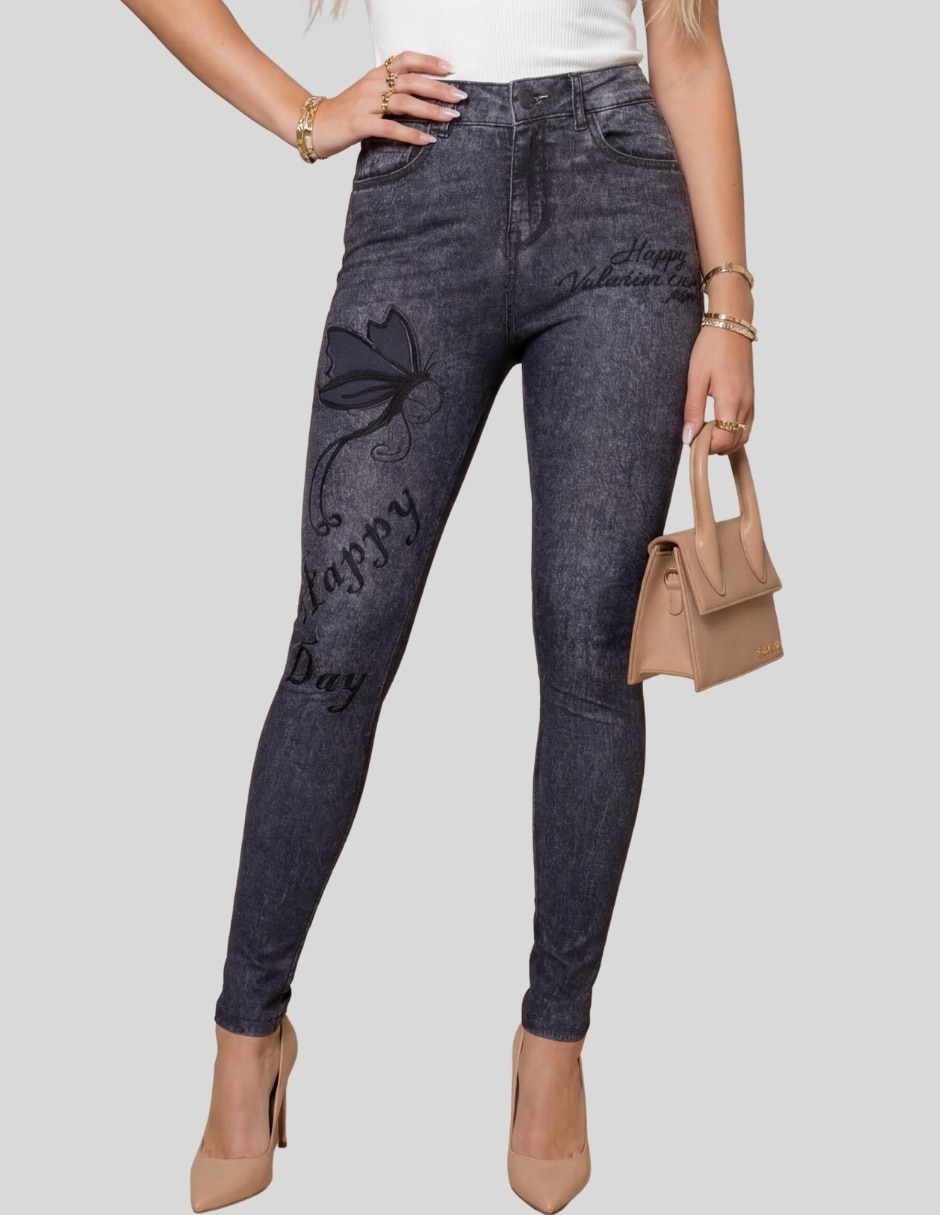 Legging a la cintura alta con elástico para mujer Legging a la cintura alta con elástico para mujer