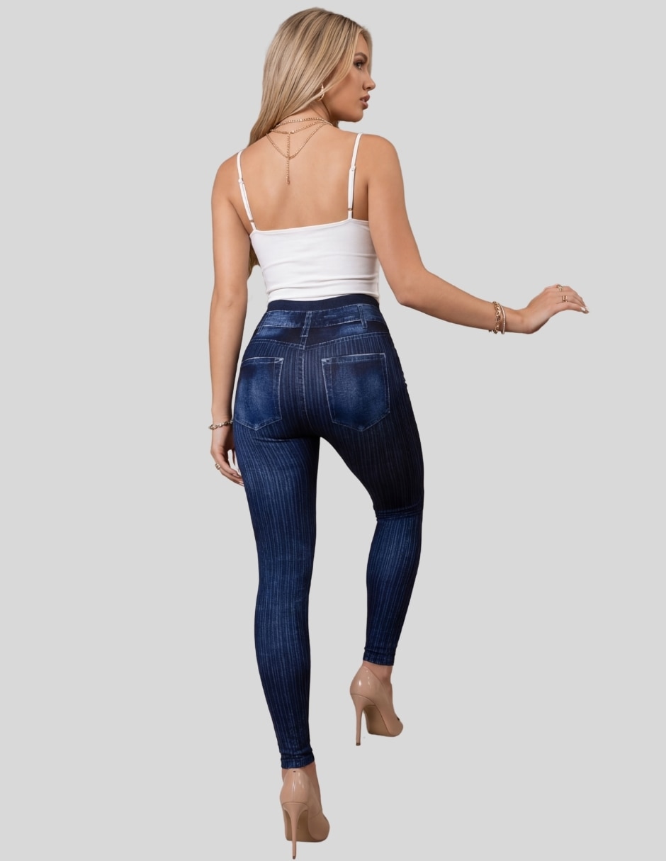 Legging a la cintura alta con elástico para mujer 5