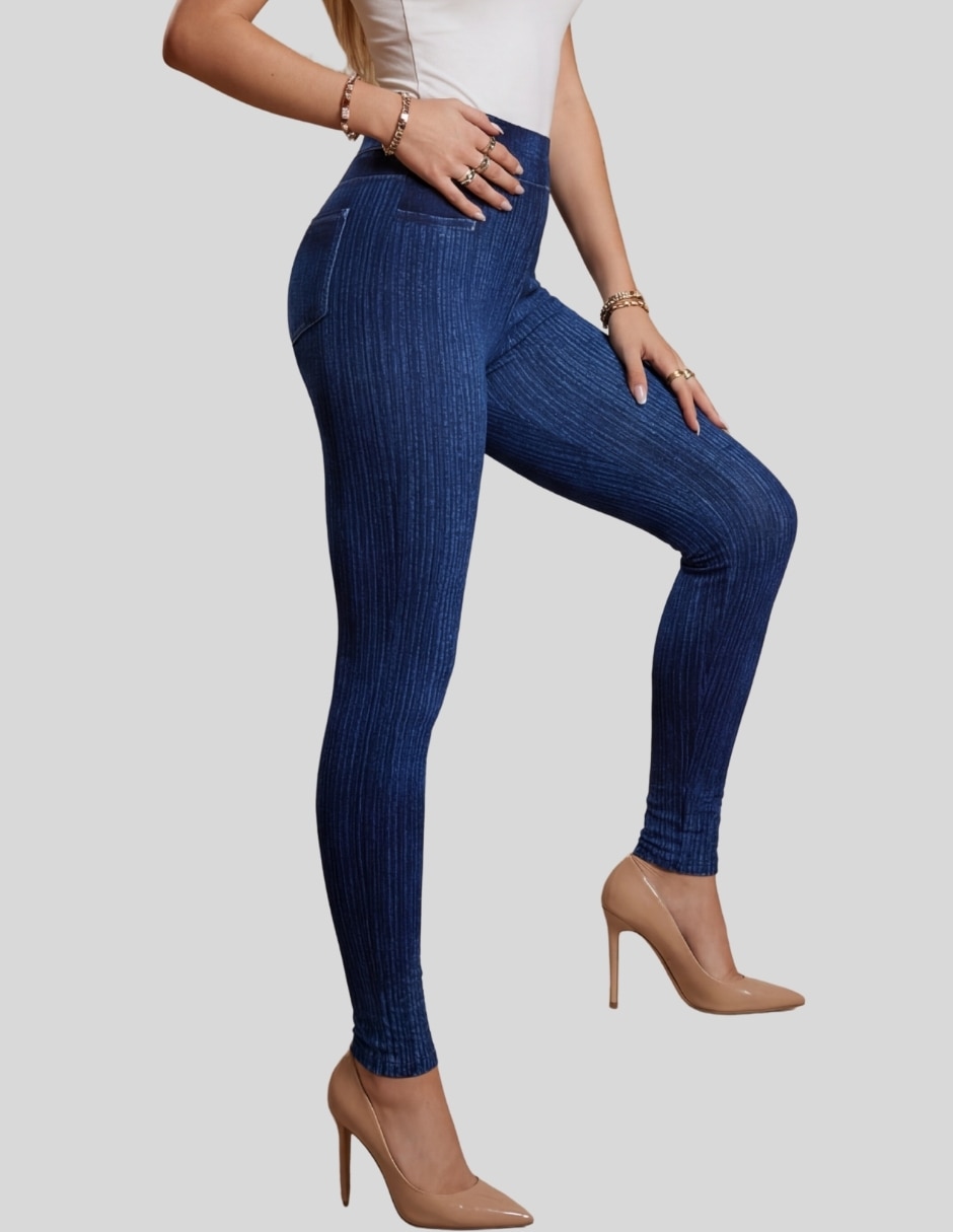 Legging a la cintura alta con elástico para mujer 8