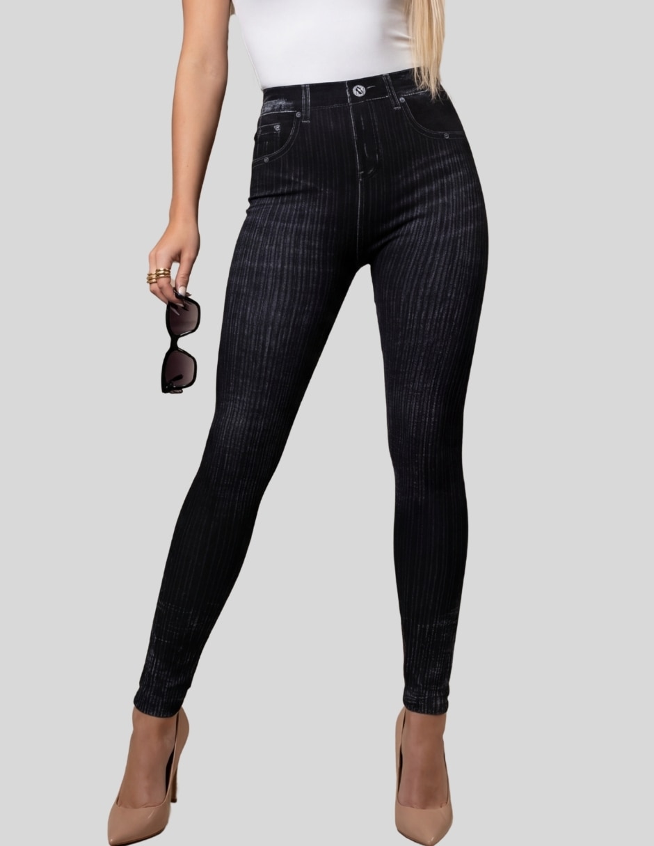 Legging a la cintura alta con elástico para mujer Legging a la cintura alta con elástico para mujer