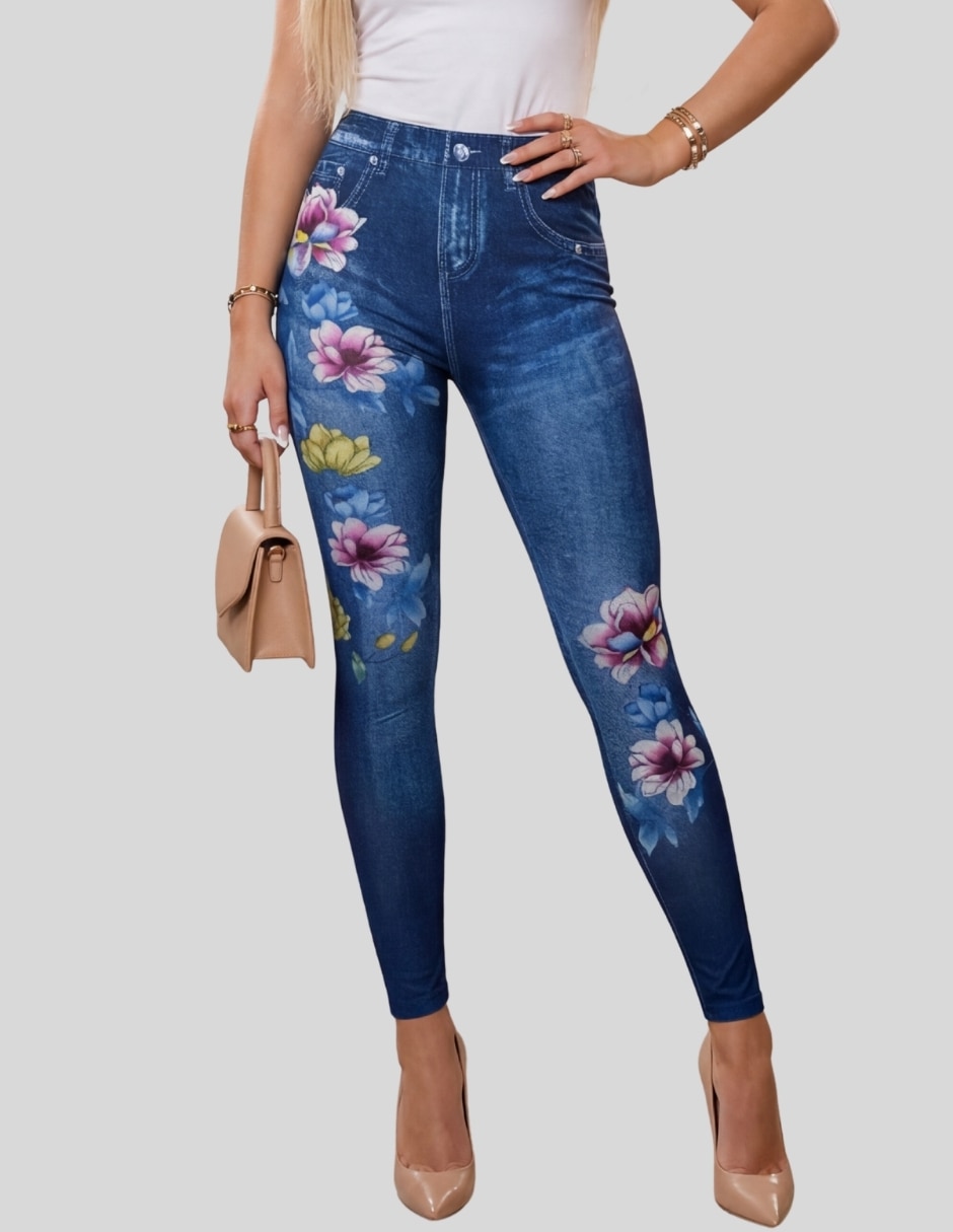 Legging a la cintura alta con elástico para mujer Legging a la cintura alta con elástico para mujer
